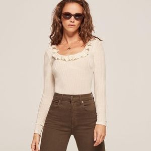 Reformation Lockart Top, Size Small